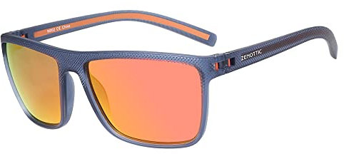 ZENOTTIC Polarisierte Sonnenbrille Herren Leichte TR90 Rahmen UV400 Schutz Quadrat Sonnenbrillen