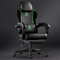 Dowinx Silla de gaming Racing Gamer, silla ergonómica para gaming con soporte lumbar, silla de gaming, de piel sintética, respaldo ancho de 150 kg, verde