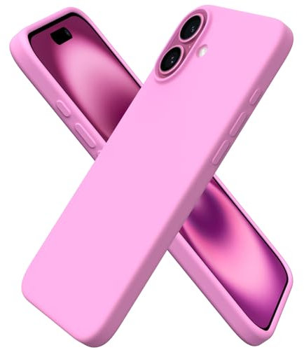 ORNARTO Compatible with iPhone 16 Plus Case 6.7, Slim Liquid Silicone 3 Layers Full Covered Soft Gel Rubber 16 Plus Phone Cases Cover 6.7 inch-Cherry Blossom