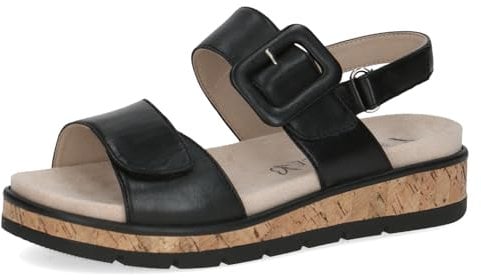 CAPRICE Damen 9-28714-44, Sandali Donna, Black Nappa, 40 EU