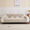 DUJUIKE Sofa Überzug 1/2/3/4 Sitzer, Chenille Sofaüberwurf, Ecksofabezug, L-Form Sofabezug, Katzensofa-Schutz, Knitter- und Kratzfest, Waschbar, rutschfest für U Form Sektionssofa(Weiß,90x210cm)