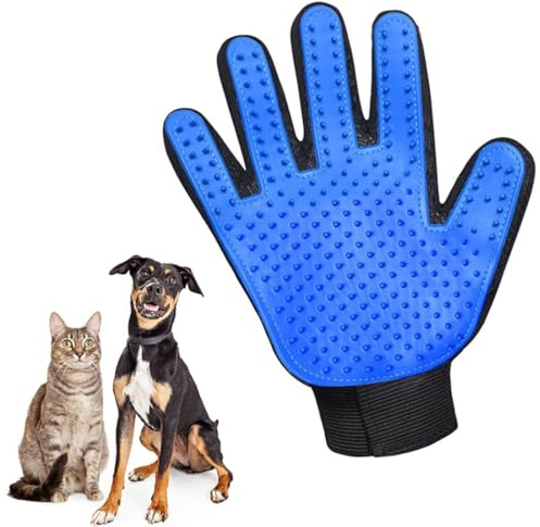 BDEPSTR Haustierpflege, Haustier Fellpflege Handschuh Katze Hund, Effiziente Haarentfernungshandschuhe, Fellpflegehandschuh,Katzen Hunde Bürsten