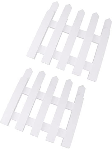 MERRYHAPY Kit de Valla de Madera para Bricolaje 2 Piezas Decoración de Árboles de Navidad en Miniatura Vallas de Madera para Bordes de Jardín Barrera Paisajística Suministros para Fiestas