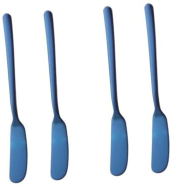 FUNOMOCYA 4 Pièces Lame De Fromage Étaleur De Crème Tartineur De Beurre Fondu Épandeurs De Beurre Applicateur De Beurre Tartineur De Beurre Chauffant Couteaux à Fromage Spatule à Beurre Blue