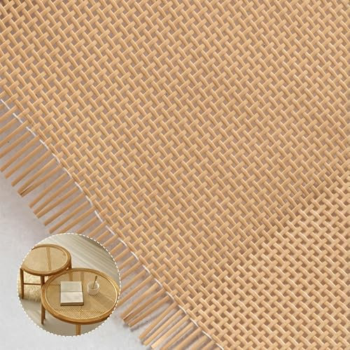 Rollo de Tela de Ratán Para Muebles Rejilla Mimbre Ratan Para Muebles Rollo de Correas de Ratán de Plástico Rollo de Caña de Ratán Para Manualidades Para Manualidades Gabinete Silla Muebles(13.7 W*6.
