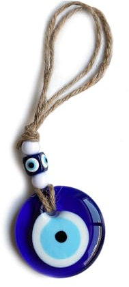 Fokroin Evil Eye, Türkisches Auge, Nazar Boncuk, Türkisches Blaues Auge Glas Anhänger, Glücksbringer, Für Glücksbringer Schmuckherstellung Rückspiegel Balkon Fenster Wohnkultur(5cm)