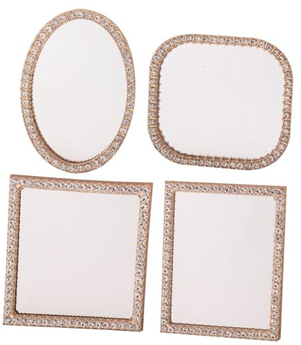 VICASKY 4stücke Miniatur Spiegel Spiegel Für Makeup Und Dekoration Für Mini Häuser Und Landschaften Langlebig Und Praktisch