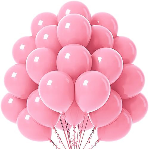 DazzJoy 20 Stück Luftballons Rosa,10 Zoll Macaron Rosa Luftballons Geburtstag,Pinke Luftballon Geburtstagsdeko,Helium Ballons für Hochzeitsdeko Babypartydekoration