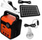 BESPORTBLE Generador Solar para Jardín y Sistema de Carga USB Luz LED Portátil Batería Reemplazable para Camping y Actividades al Aire