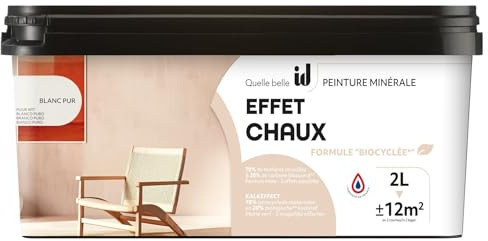 ID PEINTURE MINÉRALE EFFET CHAUX BLANC PUR 2L PARIS