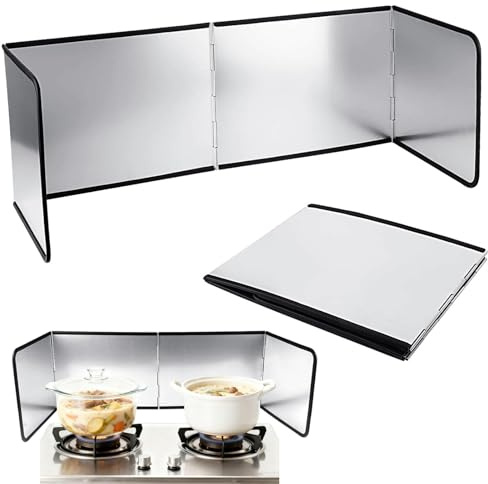Paraspruzzi per Fornello, Paraspruzzi Pieghevole per La Cucina, Paraschizzi Cucina Pieghevole Protezione, Protezione Schizzi di Olio per Cucine a Gas e Padella, per Cucine a Gas (37,6×29,2×29,4 cm)