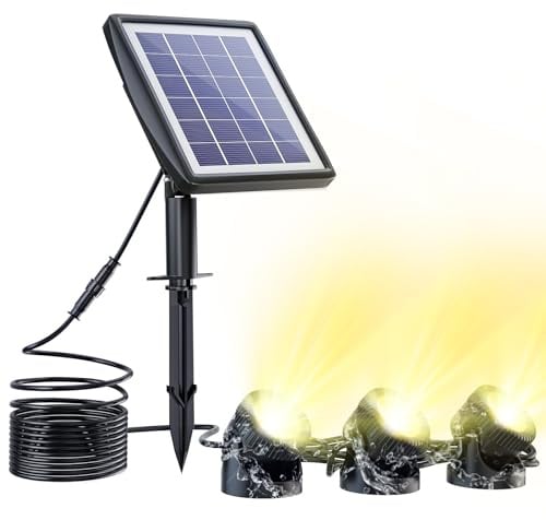 PChero Solar Teichbeleuchtung LED Unterwasser, IP68 Wasserdicht | Solar Poolbeleuchtung Unterwasser Licht Teichlicht, Unterwasserbeleuchtung Strahler für Pool Teich Garten Balkon Außen Deko