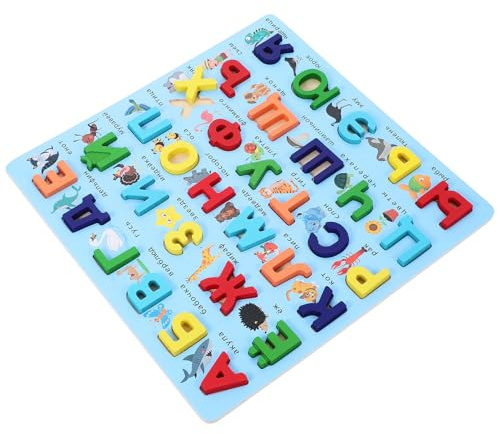 WEKAMOS Russian Alphabet Puzzle Board Easy to Handle Wooden Educational Montessori Toy Enhancing Cognitive and Motor Skills for Toddlers and Children for Home and Daycare Learning