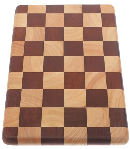 MALUGOGO Tagliere da Cucina in Legno di Acacia Design a Scacchi, Doppia Superficie Resistente e Multiuso per Carne e Frutta in Famiglia e Barbecue