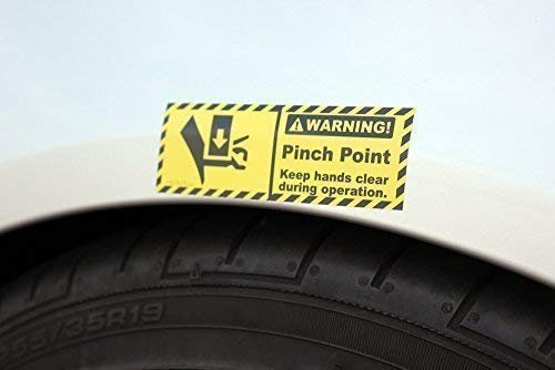Pinch Point Warnhinweis - Quetschgefahr Finger Weg Sticker - Dub