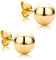 Orovi Ohrringe Damen Ohrstecker Kugel Gelbgold 9 Karat / 375 Gold