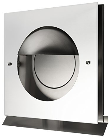 Edelstahl Abluftgitter LG Kappa-W DN 150 Weiss Pulverbeschichtet Rückstauklappe