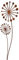 Gartenstecker Puste - Blume 134cm x 30cm Metall Rost Gartendeko Edelrost Groß
