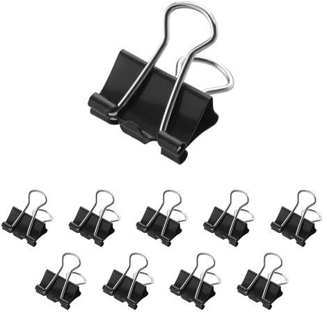 Westcott Fermagli a clip 15 mm neri 12 pezzi | Fermagli metallici per documenti | Fermagli per carta robusti e riutilizzabili | Fermagli da 15 mm per l'ufficio e la casa | E-10700 00