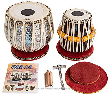 FASHERATI MUSICALS Designer Tabla Drum Set, 41 Grad 2 kg, Kupfer Bayan, Finest Dayan mit gepolsterter Tasche, Buch, Hammer, Kissen und Bezug (PDI-FI)