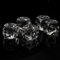 WeLoveBeads 12mm W6 Würfel glasklar transparent / schwarz - Made in Germany! - 10Stk