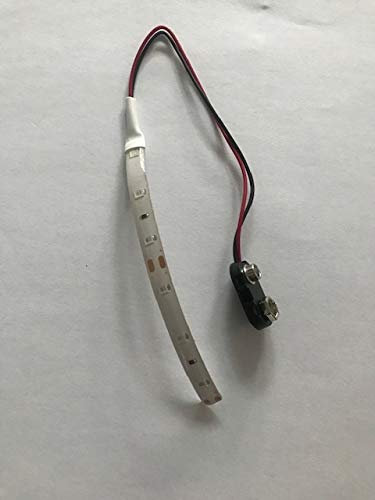 online-leds 10cm 6 LEDs Blue Dolls House Remote Control Drome LED Lamp Lights Lighting Strip 3528 9V PP3 12V [Energy Class A+++]