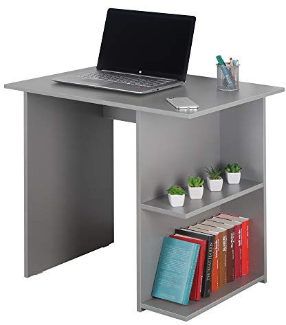 RICOO Schreibtisch klein 82 x 76 x 60 cm WM089-PL grau – Bürotisch Sekretär