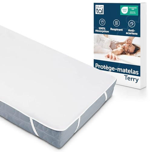 Blumtal Matratzenschoner 140x190cm - wasserdichte Matratzenauflage 140x190cm aus 80% Baumwolle - Oeko-TEX zert. Inkontinenzunterlage waschbar bis 95 °C - knisterfreier Bett Topper - Bettunterlage
