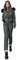 Lazzboy Skianzug Damen Schneeanzug Skioverall Skifahren Skianzüge Overall Jumpsuit Snowboard Skisuit Einteiliger Hoodie Winter Warme Schnee Outdoor Sports Ski Anzug (Armeegrün,S)