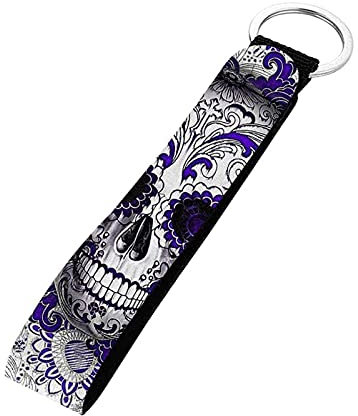 Jeiento Fashion Keychain for Women Men Hand Wrist Lanyard Key Chain Holder/USB/Mobile Phone Keychains Bags Accessories, totenkopf, S