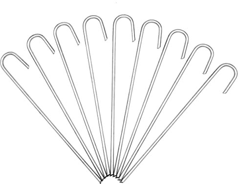 Winfaith 100 Picchetti Ferma Tubo Irrigazione in Acciaio H200 x L20(Interno) x D4 mm Terreno Duro - Made in Italy EN 10204 3.1 Zincato a Caldo - Antiruggine Giardino Erba Sintetica Ancoraggio