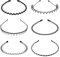 URAQT Metall Haarreifen Unisex, 6 Stück Spring Wave Haarband Multi-Style Stirnband Zubehör, Damen Herren Rutschfestes Elastisches Haarbänder Haarschmuck für Outdoor Sports Yoga, Schwarz