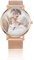 Lam Hub Fong Personalisiert Foto Armbanduhr für Damen mit Gravur Text Fashion Uhr Metallarmband Rosegold Schwarz Zifferblatt Wasserdicht Geburtstagsgeschenk für Mutter Freundin Familie (Roségold)