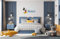 Adesivi murali per bambini - Nome Bambino/a + Personaggio Cartone Animato - Decorazione parete, adesivi per muro, stickers, personalizzato (Topolino_02)