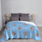 Niedliche braune Siberian Husky-Muster-Decke Wolle niedliche Tier warme Decke Sofa Schlafsofa Kinder und Erwachsene Four Seasons Universal-Decke-150x120CM