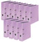 Original Falken 10er Pack PastellColor-Ordner. Made in Germany. 8 cm breit DIN A4 Pastell-Farbe Flieder-Lila Ringordner Aktenordner Briefordner Büroordner Plastikordner Schlitzordner Motivordner