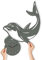 Namofactur Wanduhr Delfin Geschenke Delphin aus Holz I Geschenk Wohnzimmer Kinderzimmer