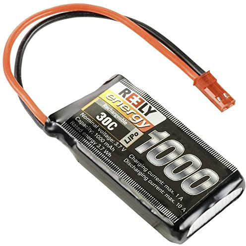 Reely Pack de Batterie (LiPo) 3.7 V 1000 mAh Nombre de cellules: 1 30 C Bec