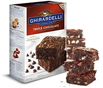 Ghirar-delli Triple Chocolate Brownie Mix 2.26kg Makes 4 Batches | Premium Brownie Mix | 3 Kinds of Chocolate Chips | Brownie Lovers | Easy to Make | Sold by Essential Products