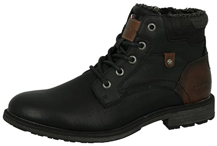 TOM TAILOR Men Stiefel mit Warmfutter für Herren, Farbe:schwarz, Größe:41