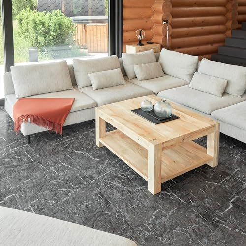 Self Adhesive Vinyl Floor Tiles Pack of 30 Pieces Covers 30 ft² (2.79m²) Peel and Stick Floor Tiles size 12x12 In (30.5x30.5cm) 1.5mm thick Waterproof Kitchen Luxe Marble Effect Vinyl Flooring