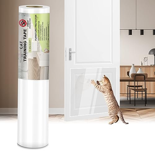 CORKAS Kratzschutz Sofa Katze (30cm x 5m), Anti Kratz Folie für Katzen, Katzen Kratzschutz für Möbel Couch Sofa Tür Wand, Kratzabwehr von Katzen/Hunde