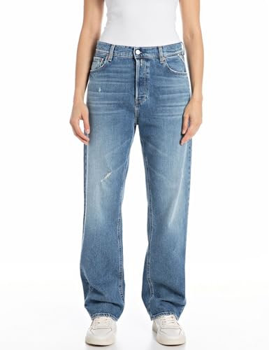 Replay Damen Jeans aus Comfort Denim, Blau (Medium Blue 009), 29W / 32L