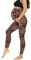 AMIYOYO Damen Umstandsleggings High Waist Schwangerschaftsleggings Blickdicht Umstandshose Freizeithose Stretch Umstandsmode für Schwangere Lang(Leopardenmuster,L)