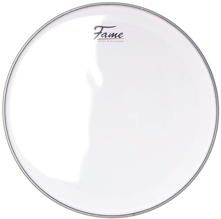 Fame Classic A1 18 Zoll, Clear Bass Drum Batter/Reso Fell, Einlagig, Transparent, Kunststoff Schlag- und Resonanzfell, Hohe Dynamikrange, Stimmstabilität