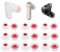 9 Pairs Ear Tips Compatible with JBL Tune 230NC TWS in-Ear Headphones, S/M/L 3 Size Silicone Eartips Earbuds Ear Buds Gel Wings Skin Accessories Compatible with Soundcore Life Series - White
