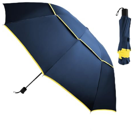 Kalolary 47 Pouces Grand Parapluie de Golf avec Protection UV, Parapluie à Double Couche Ventilée et Résistant Au vent, Parapluie Extra Large pour Homme Femme
