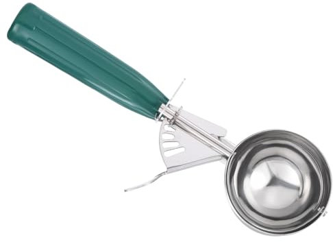 PATIKIL 2.6 Ounce Ice Cream Scoop with Trigger, Stainless Steel Portion Cookie Scoop with Thumb Trigger for Cookie Dough Cupcake Batter Baking, Green