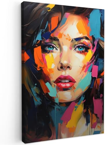 MuchoWow© Wandbilder 40x60 cm Wohnzimmer Wanddeko Schlafzimmer Zimmerdeko Fotowand Zimmer Deko auf Wand Dekoration Wall Art Frau - Kunst - Abstrakt - Porträt