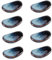 STE-CER Supporto per bacchette in ceramica, poggia bacchette giapponesi, cucchiaio, coltello e forchetta, set di 8 (blu stellato)